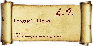 Lengyel Ilona névjegykártya